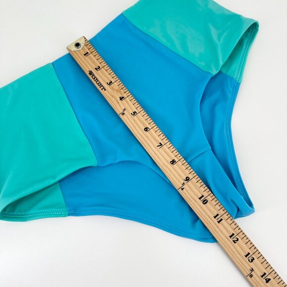 Parade Blue Crush Bikini Womens Small Blue High Waist Color Block Triangle - Picture 7 of 11